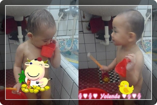 【Yolanda成長點滴】1Y3M7D 又慈自行漱口 - 第1張圖 【Yolanda成長點滴】1Y3M7D 又慈自行漱口