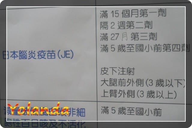 【Yolanda成長點滴】滿15M注射日本腦炎第一劑