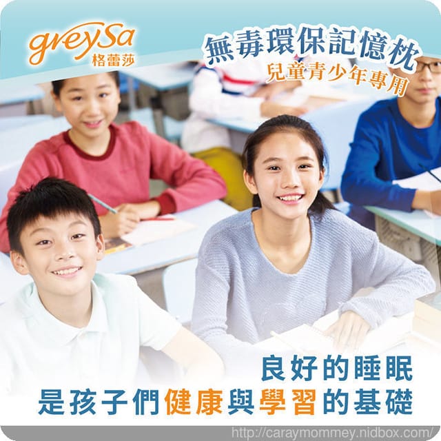 ✿ღ 育兒好物分享 ✿ღ GreySa 格蕾莎無毒環保記憶枕/兒童青少年專用/睡得好才能有好學習