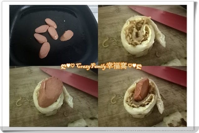 10分鐘就能上桌的邪惡料理 ღ942就是愛料理ღ 熱狗泡麵捲餅